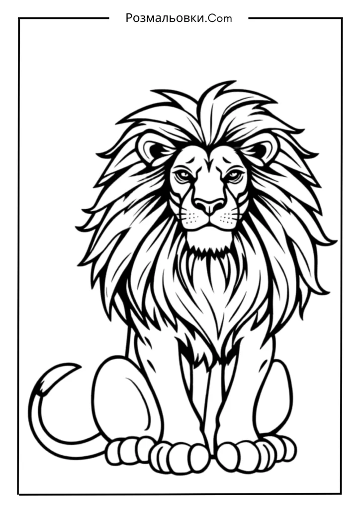 Королівський лев із пишною гривою