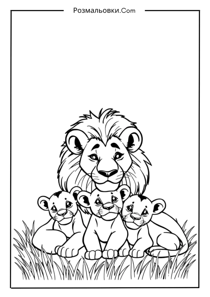 Мама-левиця з малюками