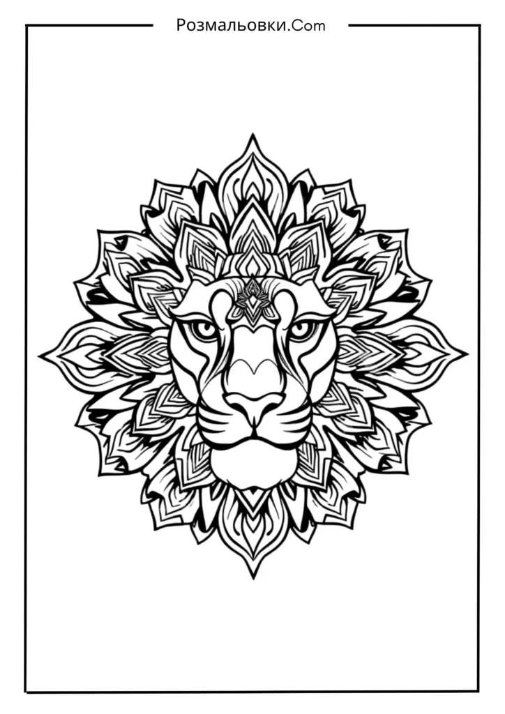 Мандала у вигляді лева