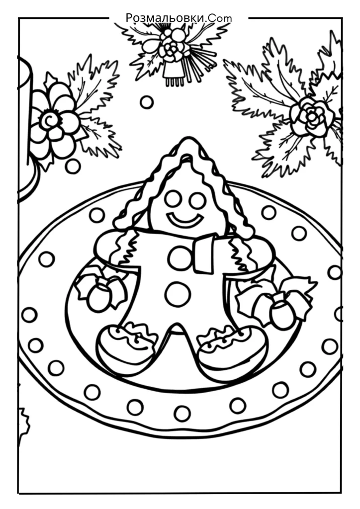 Новорічні пряники на тарілці