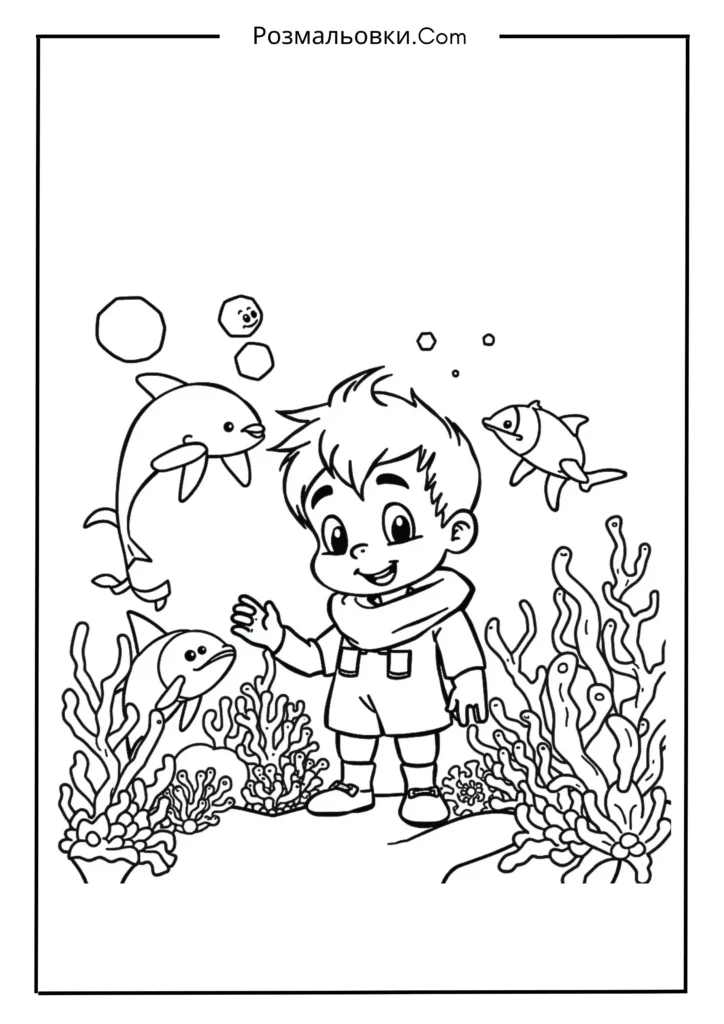 Пустунчик розмальовки – найкращі дитячі матеріали для розвитку творчості 17 Пустунчик і морські пригоди