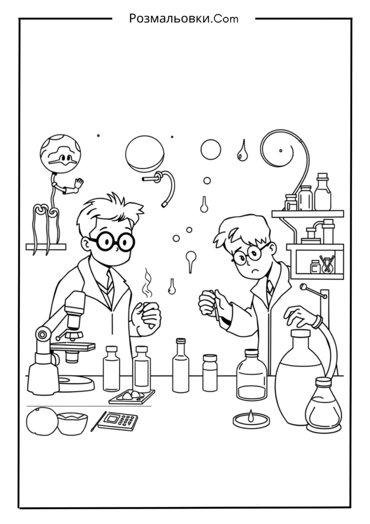 Пустунчик розмальовки – найкращі дитячі матеріали для розвитку творчості 11 Пустунчик і наука