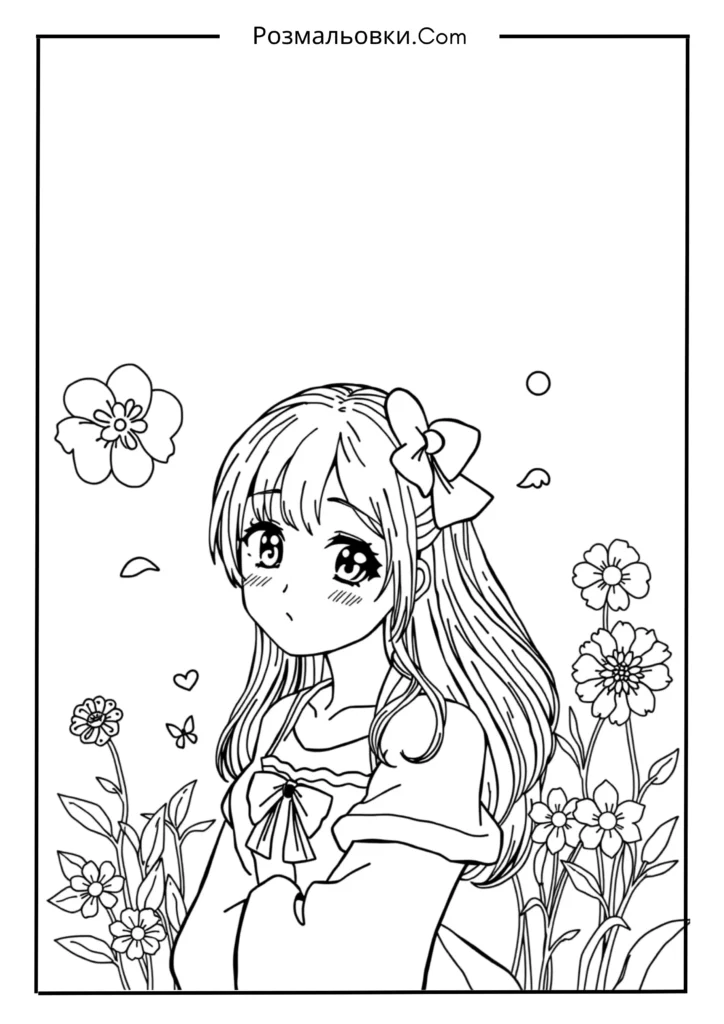 Раскраски Аниме Девочки