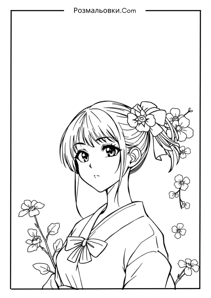 Раскраски Аниме Девушек
