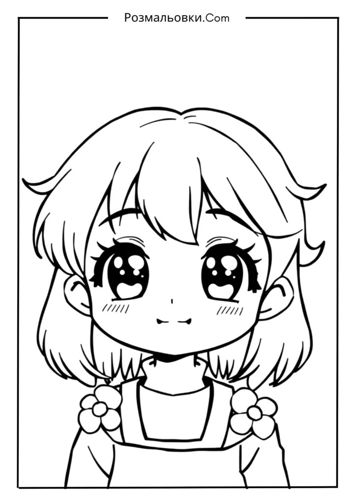 Розмальовка Аніме Дівчина