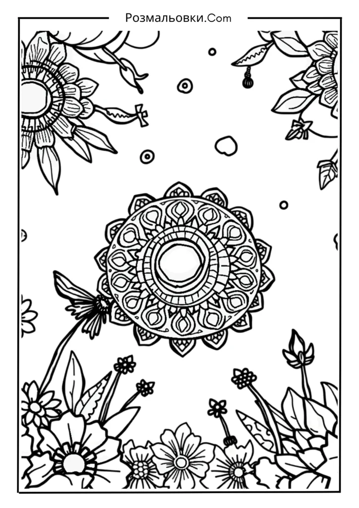 Розмальовки антистрес: творчий відпочинок для дорослих і дітей 15 Розмальовка антистрес барвистий світ