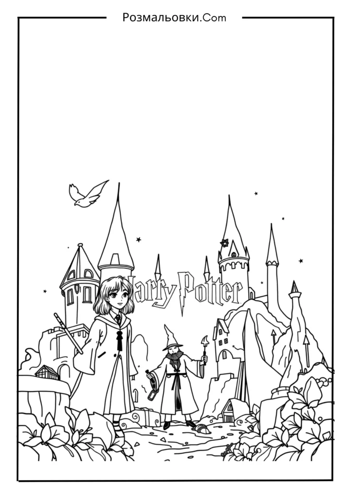 Розмальовки антистрес: творчий відпочинок для дорослих і дітей 8 Розмальовка антистрес гаррі поттер