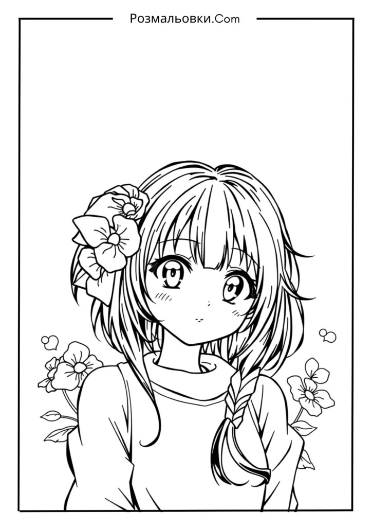 Розмальовки Аніме Роздрукувати