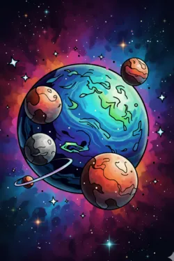 Розмальовка Сонячна система