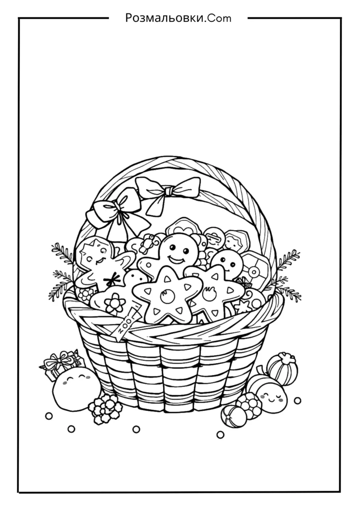 Святковий кошик із пряниками