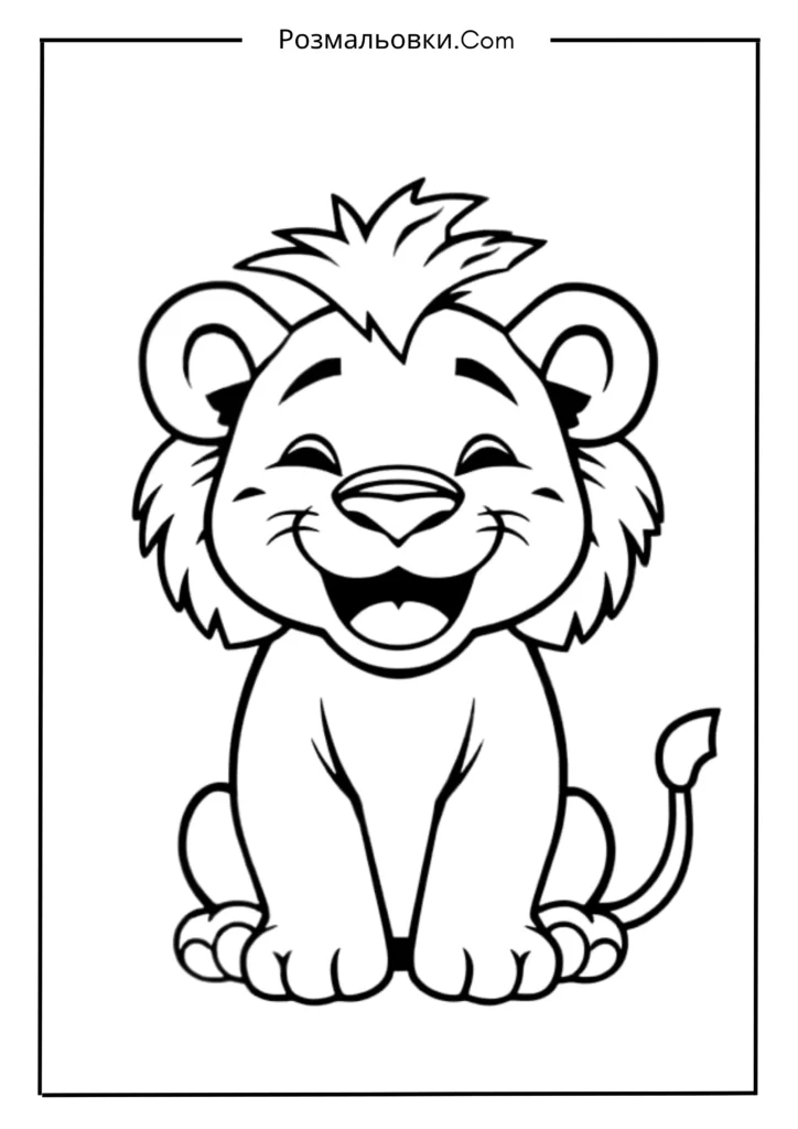 Усміхнене левеня з широкою посмішкою