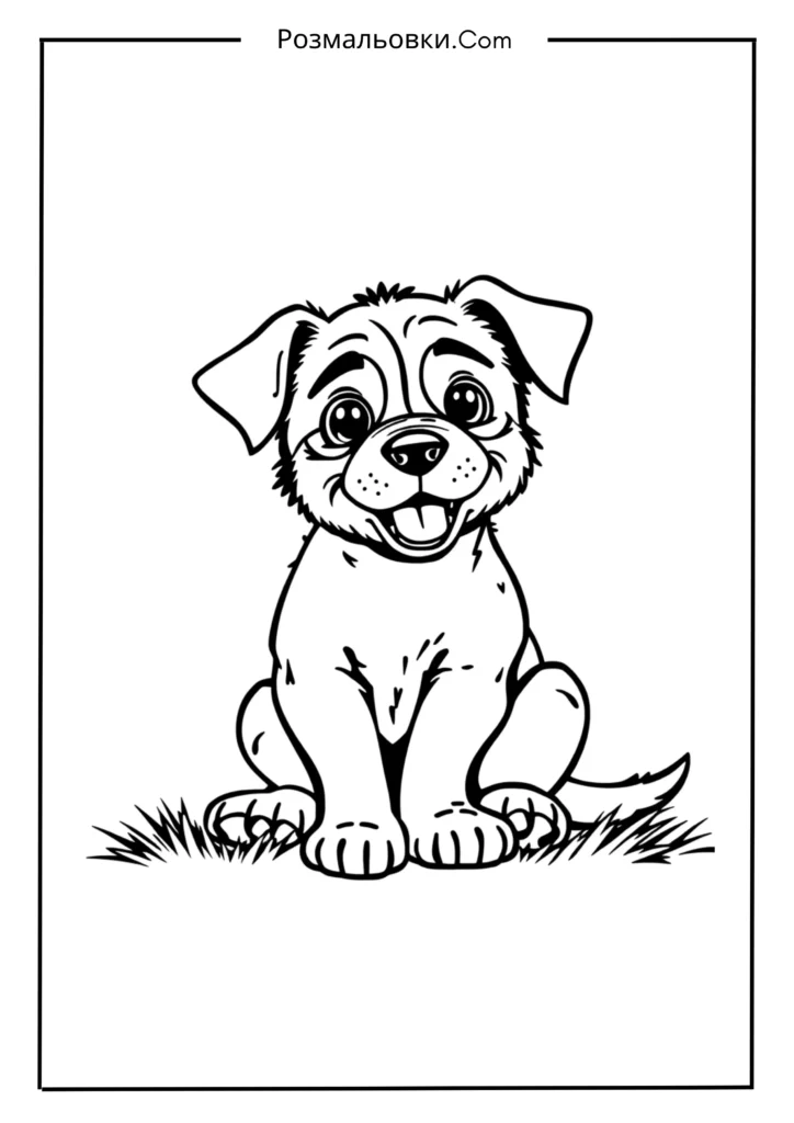Водні розмальовки: 19+ творчих ідей для дітей 10 Дружній песик