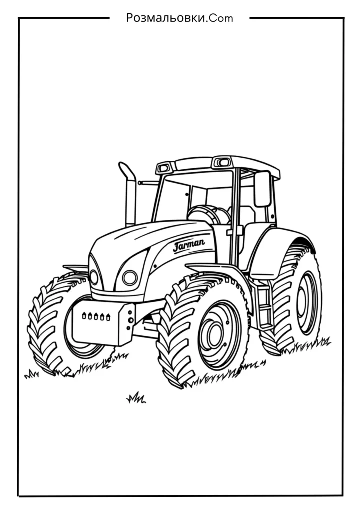 Водні розмальовки: 19+ творчих ідей для дітей 9 Фермерський трактор