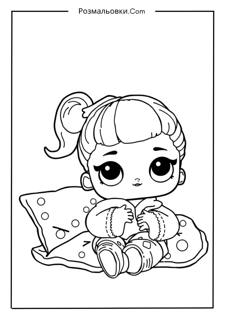 20+ Розмальовки ЛОЛ — Весела Творчість для Дітей 4 Кукла ЛОЛ у піжамі