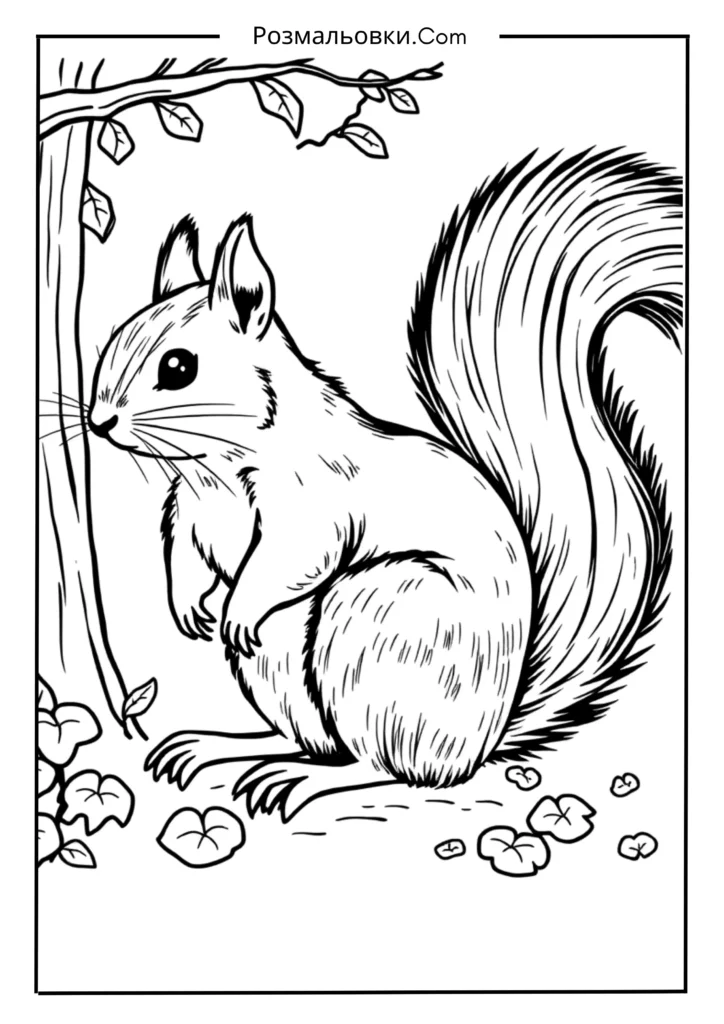 Водні розмальовки: 19+ творчих ідей для дітей 13 Лісова білочка