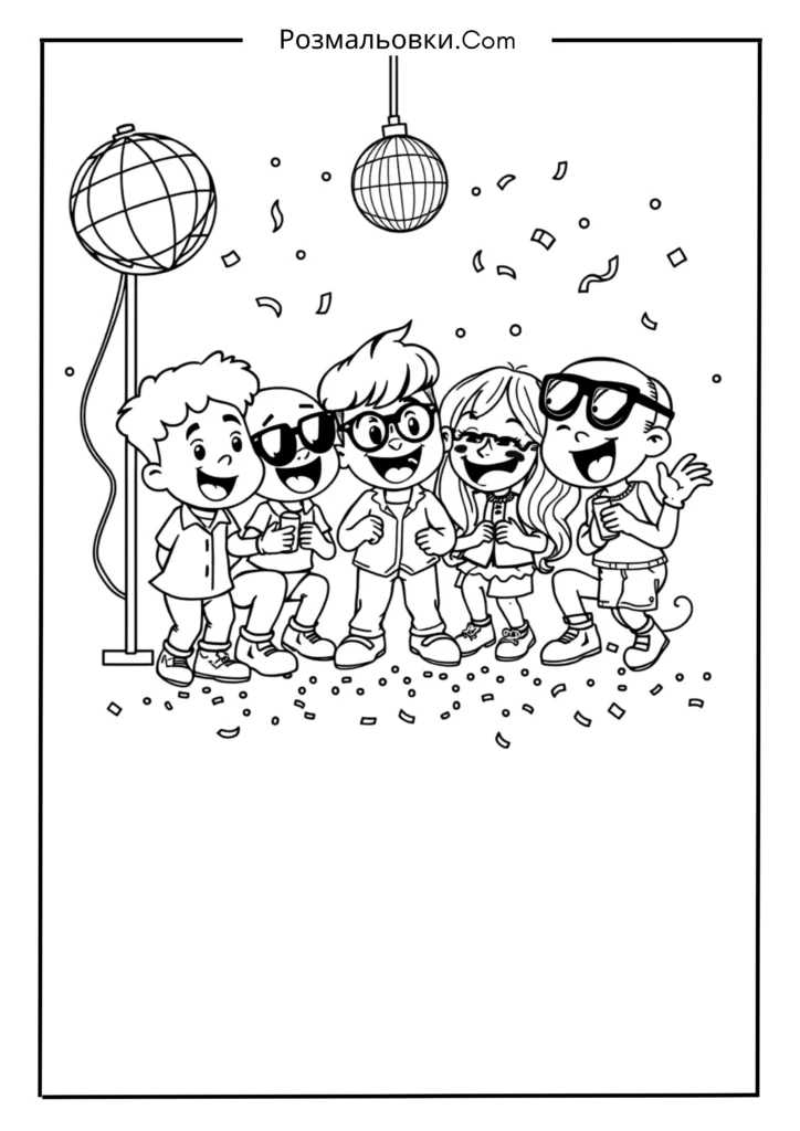 20+ Розмальовки ЛОЛ — Весела Творчість для Дітей 5 ЛОЛ на вечірці