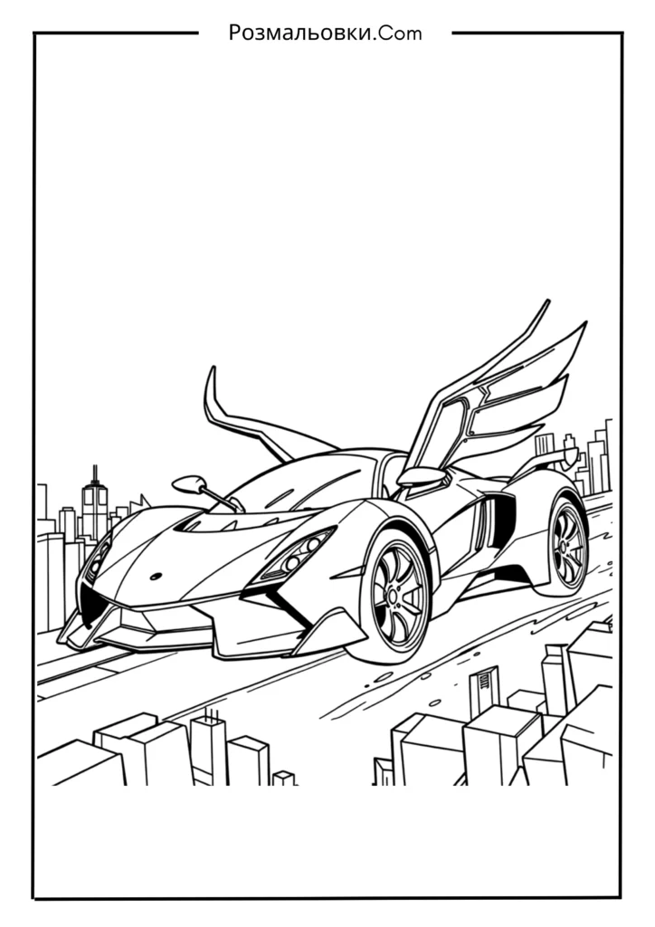 Розмальовка машина – 20 крутих ідей для маленьких гонщиків! 10 Машина майбутнього