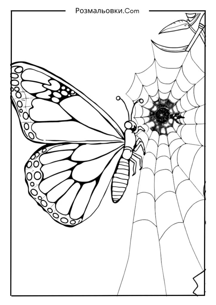 Метелик із павуком