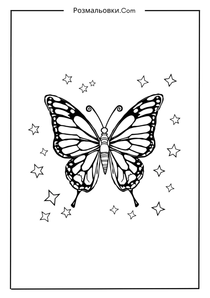 Метелик із зірками