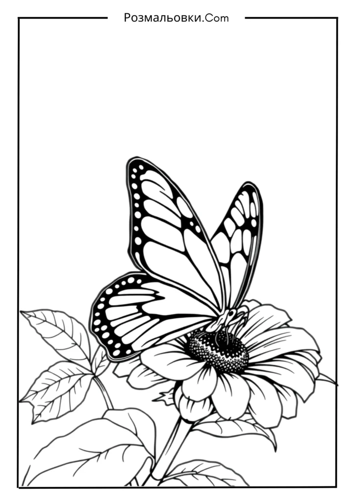 Метелик на квітці