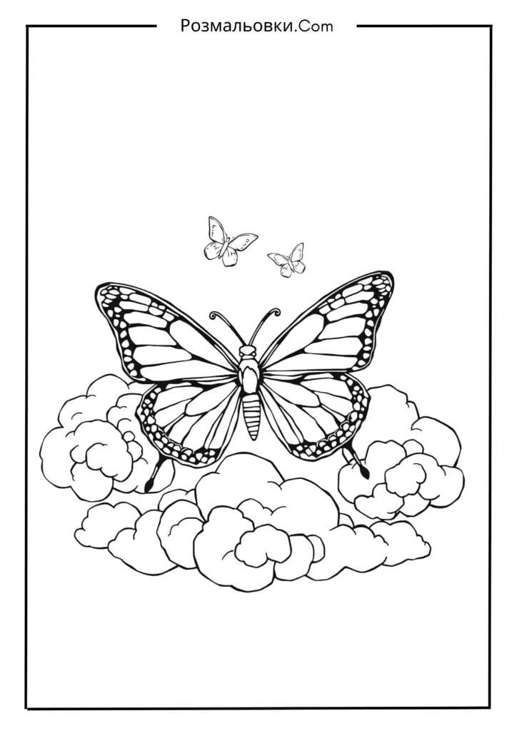 Метелик у хмарках