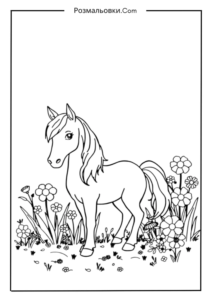 20 Розмальовок Поні — Наймиліші Ідеї Май Літл Поні для Дітей 8 Розмальовка поні весна для дітей