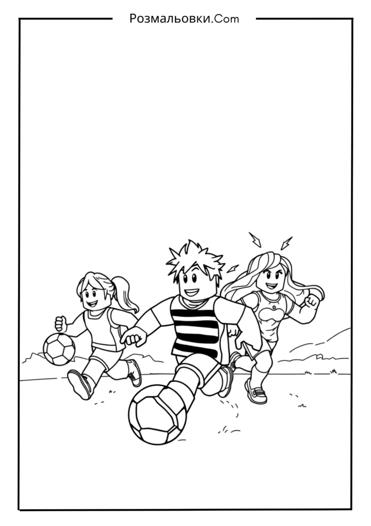 Розмальовки Роблокс — Веселі Ідеї для Дітей 15 Спортивні розмальовки Roblox