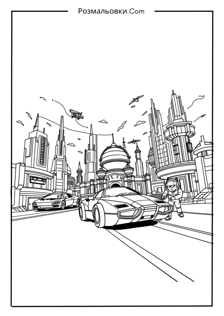 Розмальовки Роблокс — Веселі Ідеї для Дітей 21 Світ майбутнього Roblox