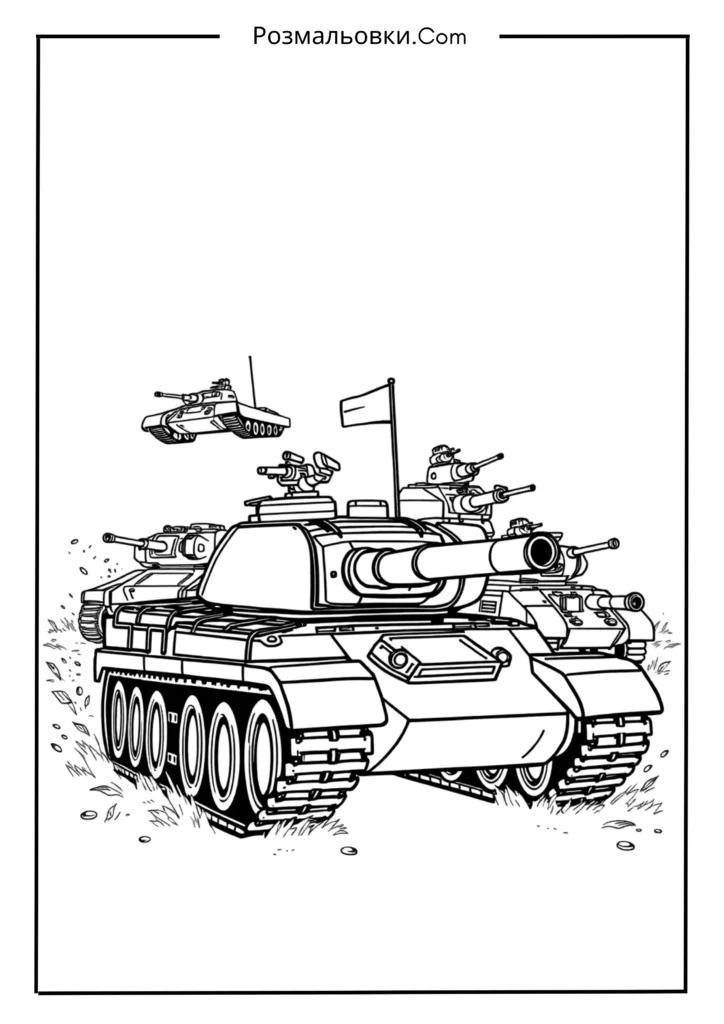 Розмальовки Танки – Найкращі Ідеї для Хлопчиків, Які Люблять Техніку 8 Танковий Бій