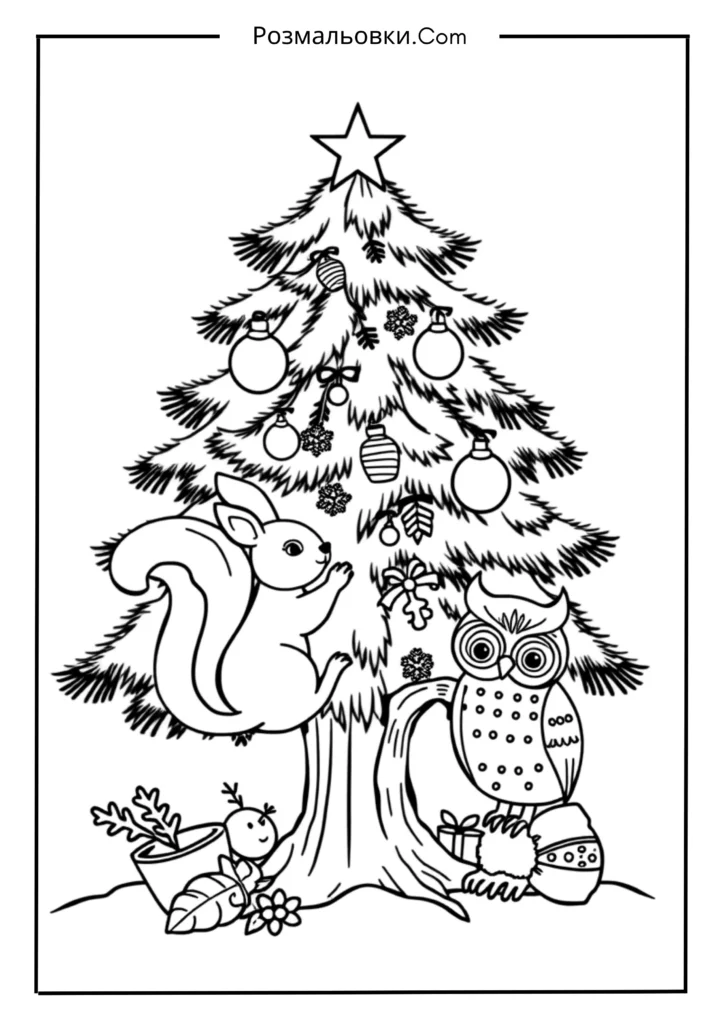 Ялинка з лісовими звірятами