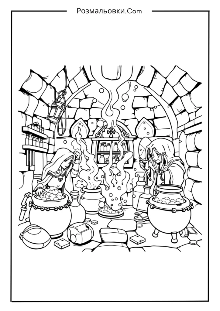 Герої у Залі зіллєваріння