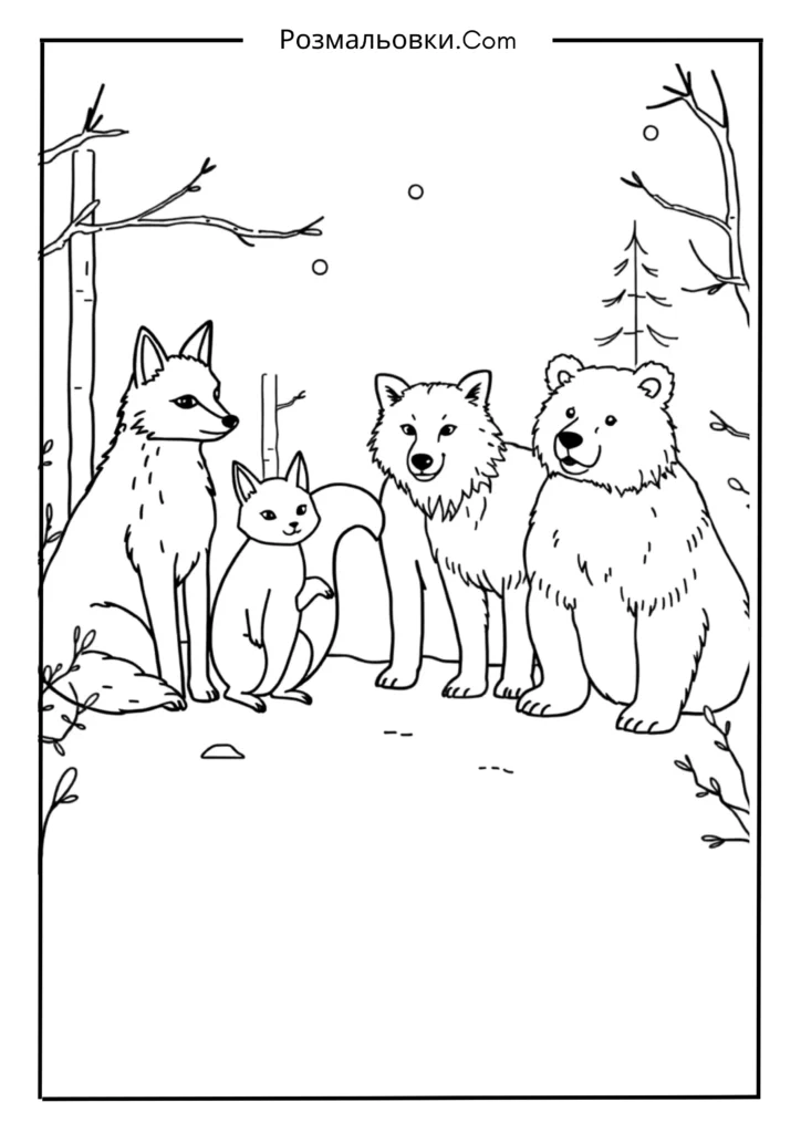 Лісові мешканці взимку