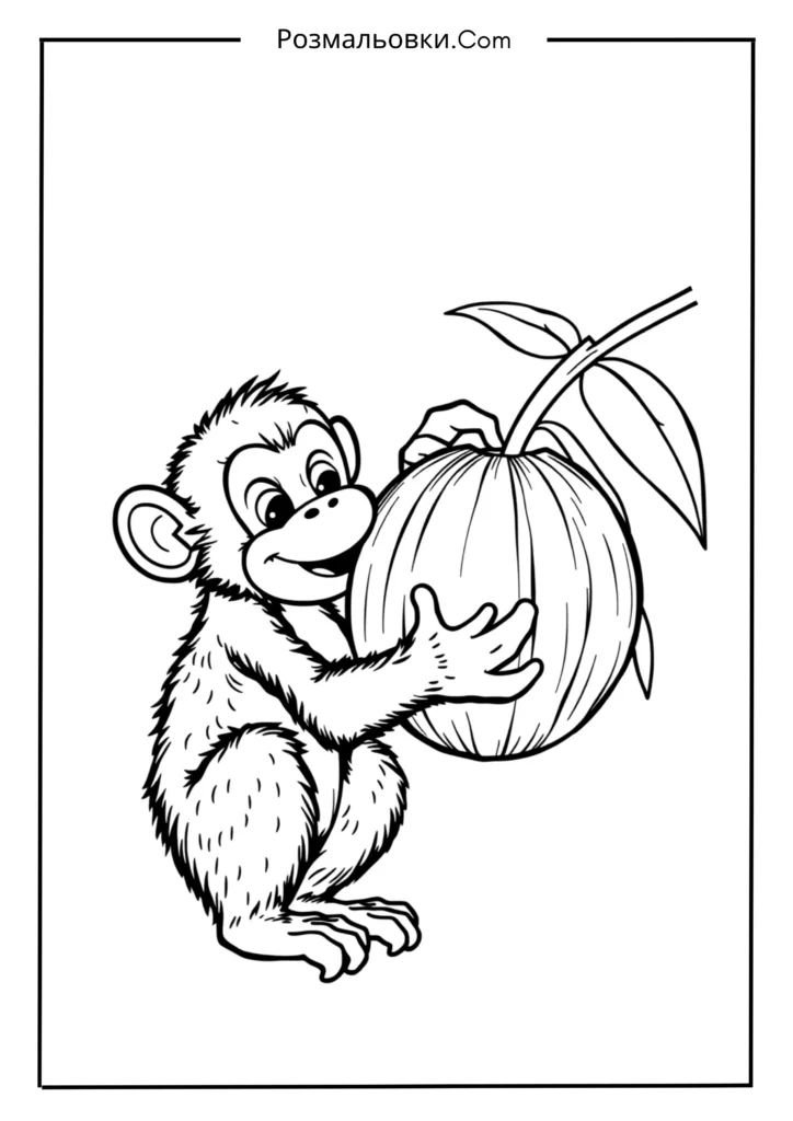 Мавпа з кокосом