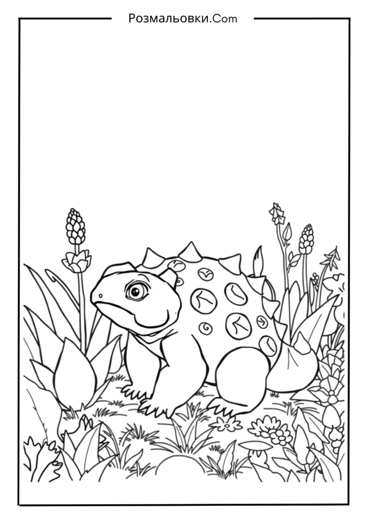 Розмальовки покемони: 19+ яскравих ідей для фанатів Pokémon 4 Бульбазавр у саду