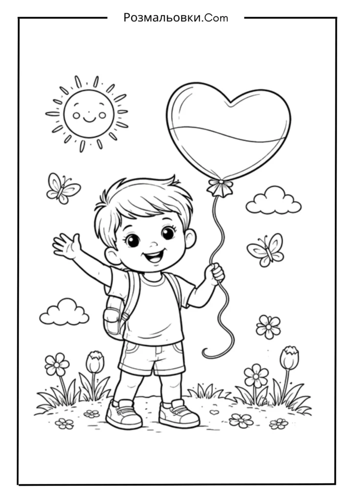 Дитина з повітряною кулькою у формі прапора