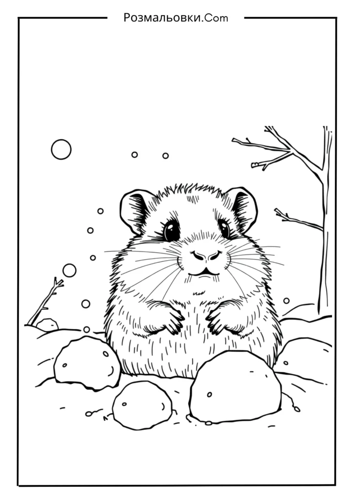 Хом’ячок у снігу