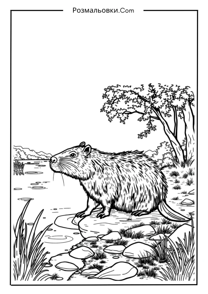 Капібара біля річки