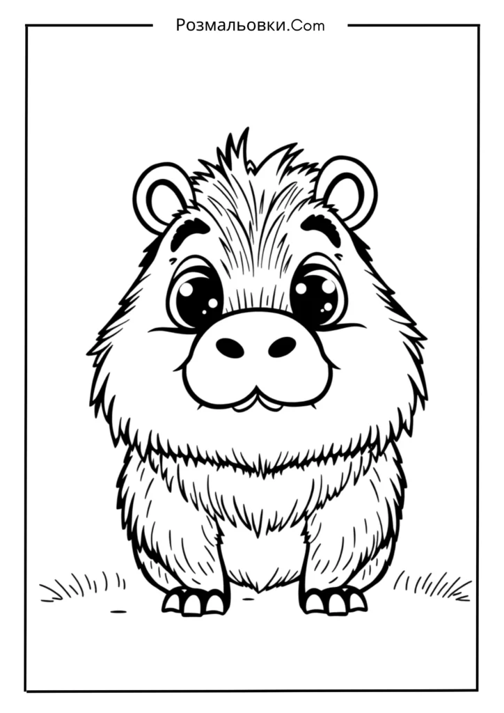  Капібара у мультяшному стилі