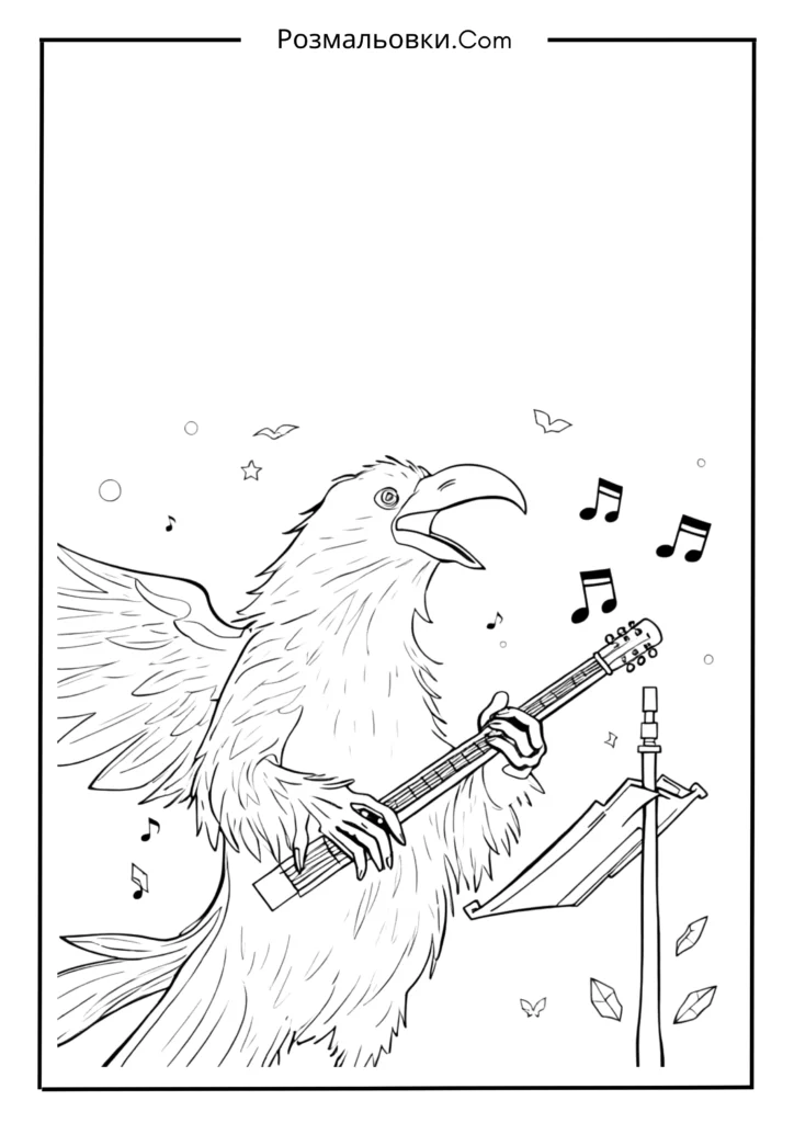 Розмальовки Смешарики: 19+ ідей розмальовок для дітей 8 Кар-Карич диригує