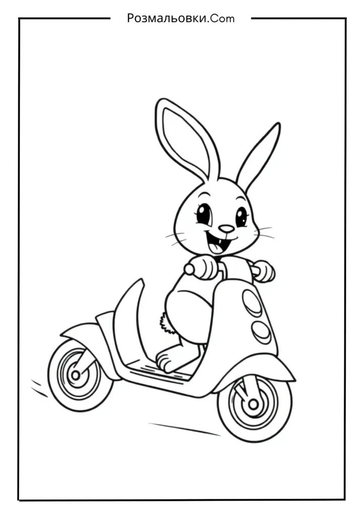 Розмальовки Смешарики: 19+ ідей розмальовок для дітей 2 Крош на самокаті