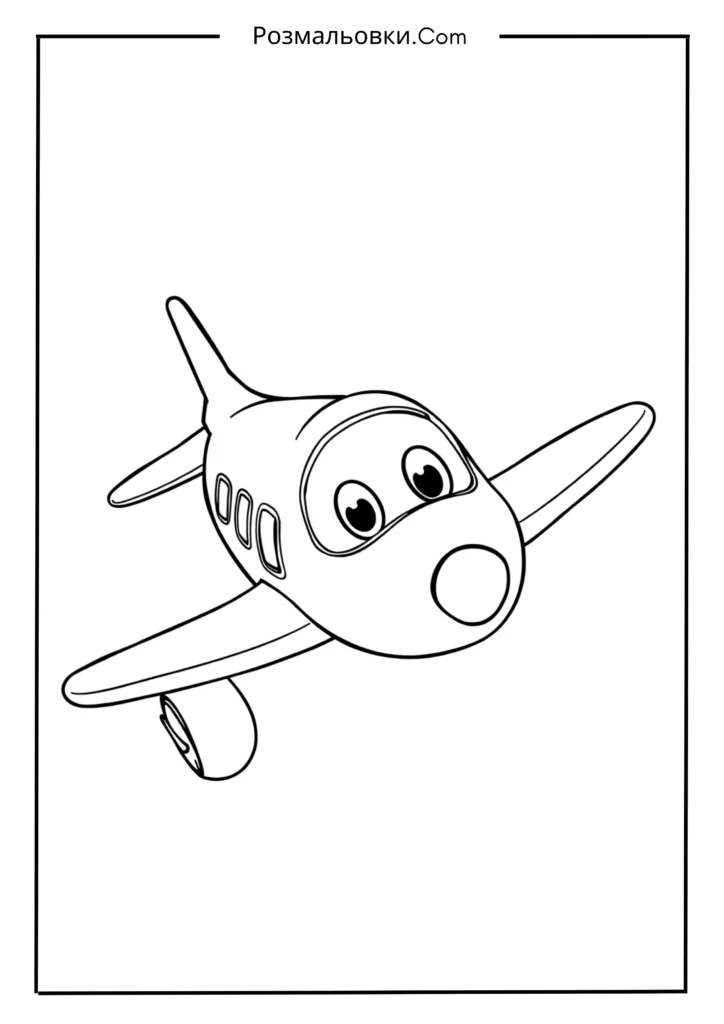 Літак із мультяшним обличчям