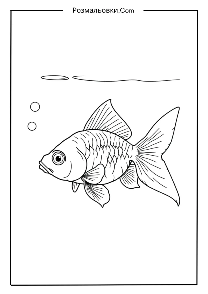 Розмальовка рибка: 20 найкращих ідей для маленьких художників 13 Маленька рибка з посмішкою
