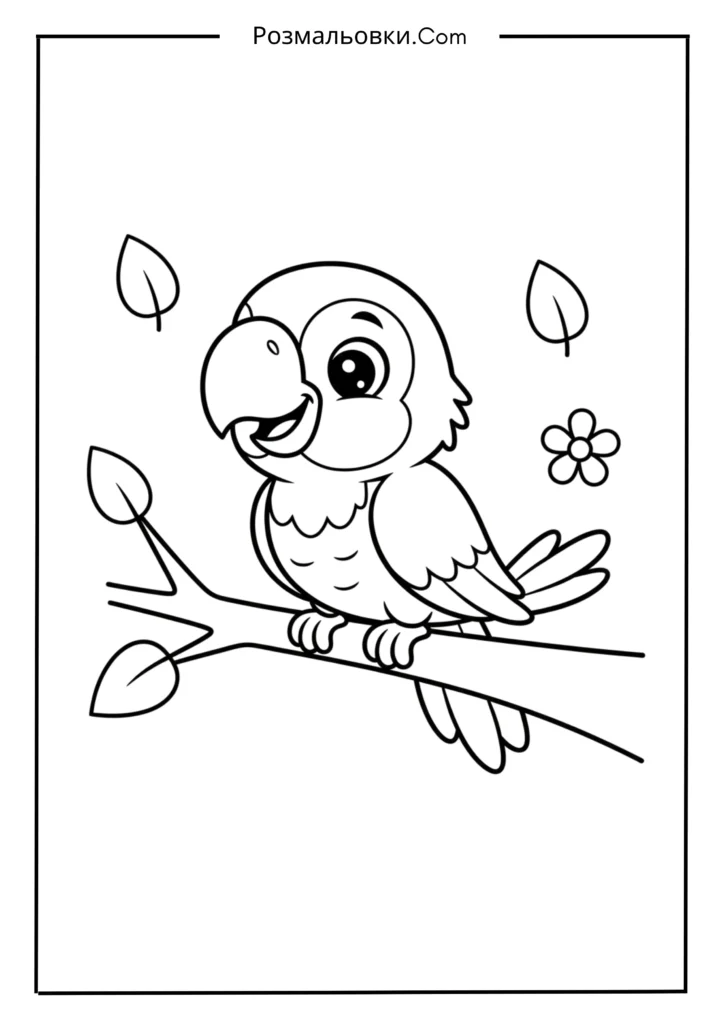 Мультяшний папуга для малюків