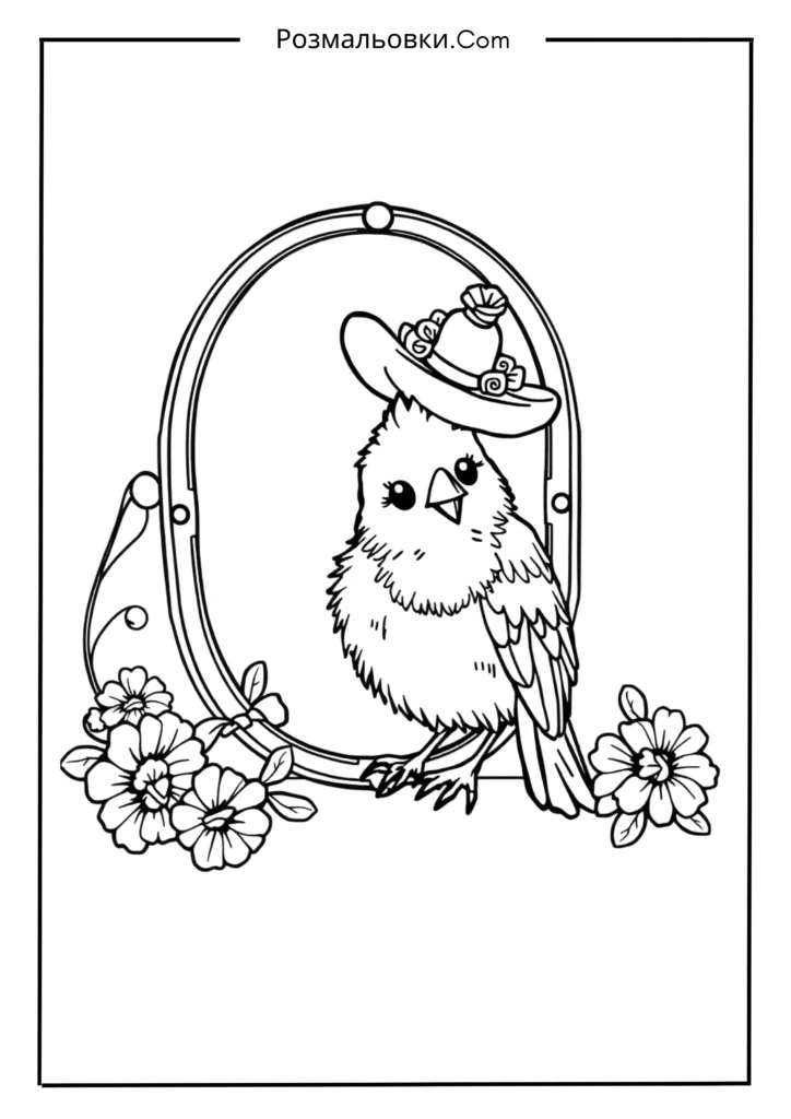 Розмальовки Смешарики: 19+ ідей розмальовок для дітей 16 Нюша перед дзеркалом