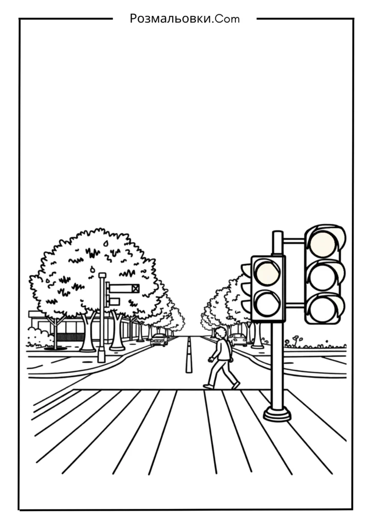Охорона праці очима дітей — пізнавальні розмальовки 7 Правила дорожнього руху
