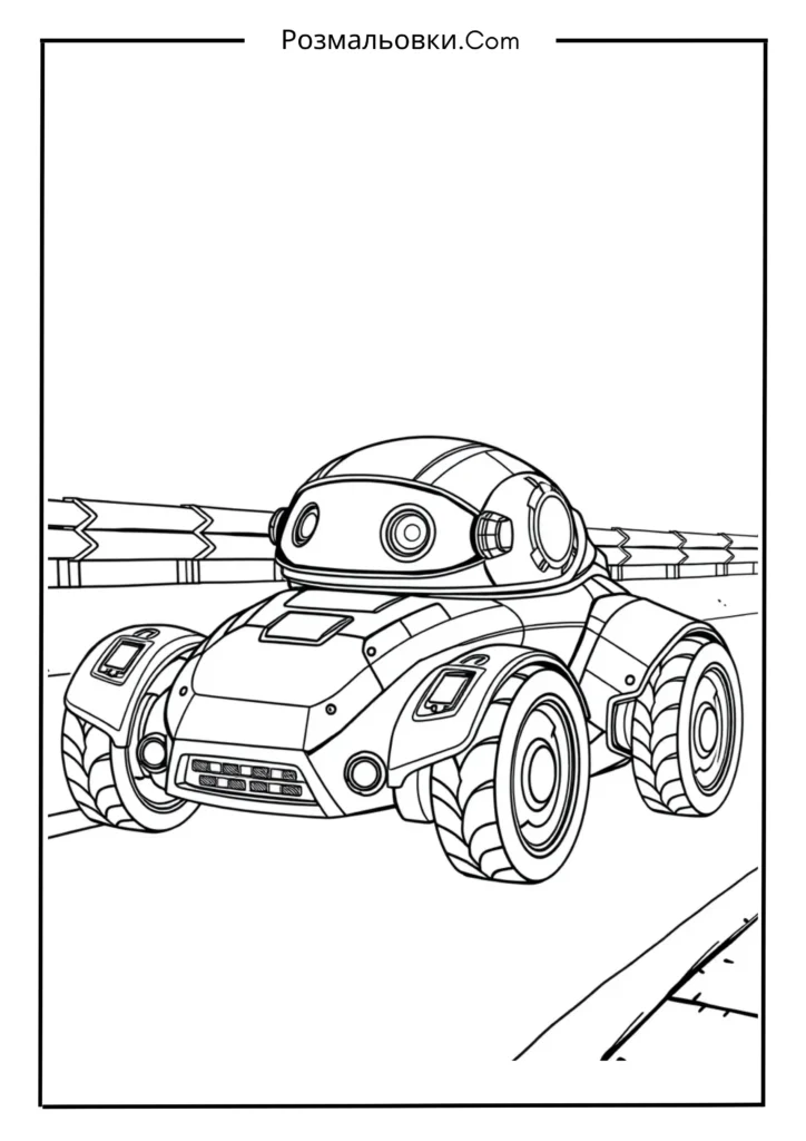 Робот-машина на трасі