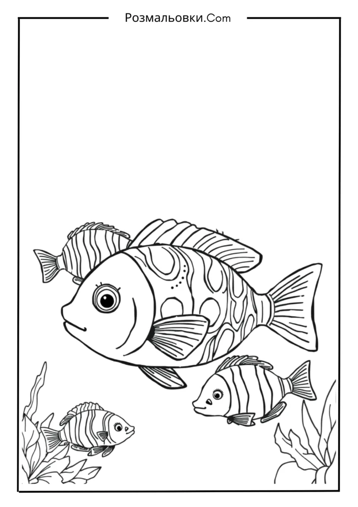 Розмальовка рибка: 20 найкращих ідей для маленьких художників 15 Тропічні рибки