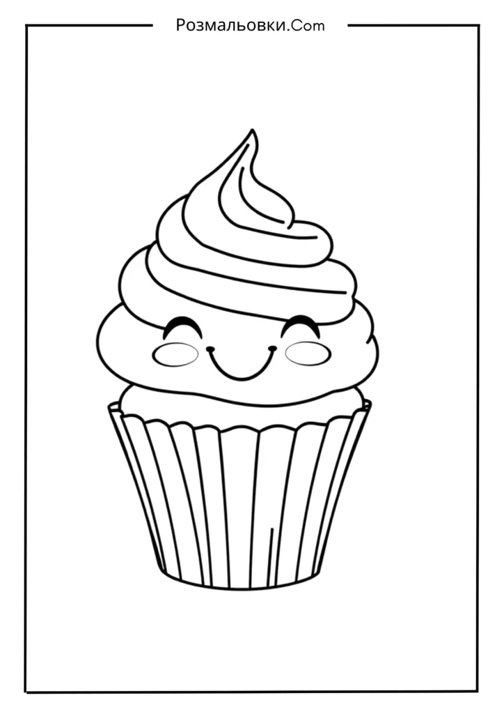 Веселий кекс із обличчям