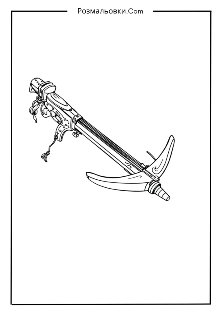 Розмальовки зброї – 16 ідей для творчості та пізнання 5 Фантастичний арбалет