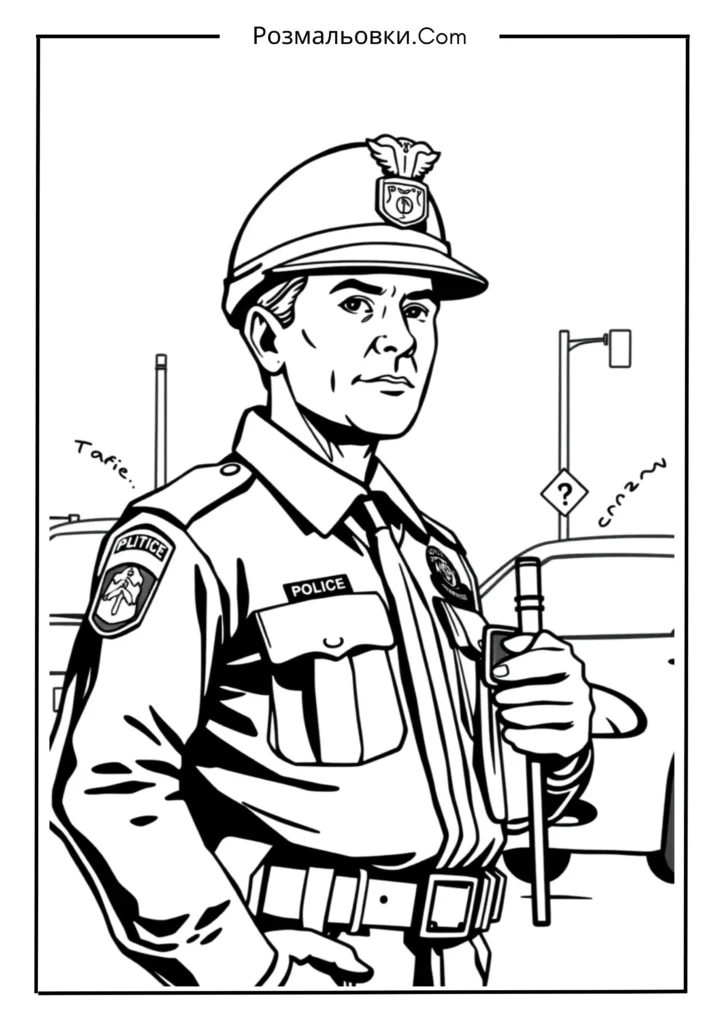 Поліцейський регулює рух